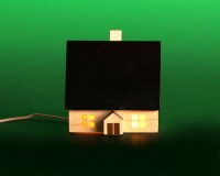 Seiffen Weihnachtshaus - Haus zum Beleuchten 5,5 cm dunkel - Bild 1