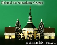 Seiffen Weihnachtshaus - Haus zum Beleuchten 8,5 cm Schnee - Bild 2