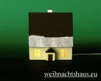 Seiffen Weihnachtshaus - Haus zum Beleuchten 8,5 cm Schnee - Bild 1