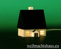 Seiffen Weihnachtshaus - Haus zum Beleuchten 4,5 cm dunkel - Bild 1