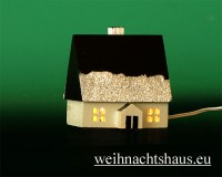 Seiffen Weihnachtshaus - Haus zum Beleuchten 4,5 cm Schnee - Bild 1