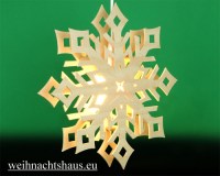Stern aus Holz Weihnacht Kristall Fensterbilder aus Holz beleuchtet Schneestern Winterstern Weihnachtsstern Sterne Kristalle Seiffen Erzgebirge