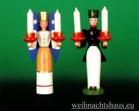 Seiffen Weihnachtshaus - <!--01-->Engel und Bergmann Erzgebirge 14cm farbig für Kerzen - Bild 1