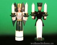 Lichterengel und Bergmann mit Kerzen Engel Lichterbergmann Traditionell Seiffen Holzkunst Werksverkauf