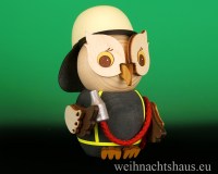 Feuerwehrmann Figur aus Holz als Eule Feuerwehreule Kuhert Eulen Neuheit Werksverkauf