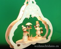 Fensterbild Weihnacht beleuchtet Schneemann Wagner Vogelhaus Erzgebirge beleuchtete Fensterbilder