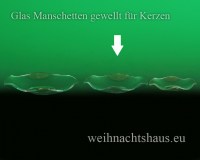 Glasmanschette für Kerzen Lichtmanschette Tropfschutz Wachskerten Manschette aus Glas