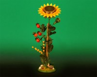 Seiffen Weihnachtshaus - Blumeninsel 24cm Sonnenblume - Bild 1