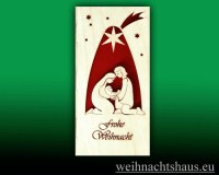 Seiffen Weihnachtshaus - Holzkarte Weihnacht Christi Geburt - Bild 1