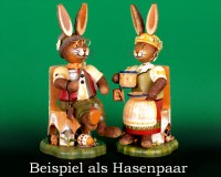 Hubrig Osterhasen groß Oster Hase Osterhasenpaar Hubrigs Seiffen