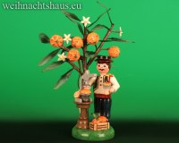 Seiffen Weihnachtshaus -  .2021  Jahresfigur  Hubrig  Orange Orangenbaum - Bild 1