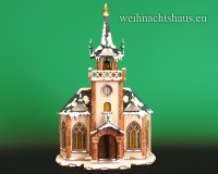 Hubrig Neuheiten Winterkinder Kirche beleuchtet Neuheit beleuchtete Häuser Werksverkauf