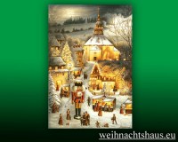 Seiffen Weihnachtshaus - Adventskalenderkarte Seiffener Kirche - Bild 1