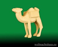 Seiffen Weihnachtshaus - Kamel geschnitzt aus Holz für Krippe stehend - Bild 1