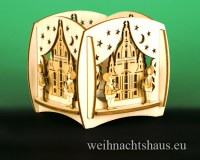 Seiffen Weihnachtshaus - Teelicht Kerzenleuchter Frauenkirche - Bild 1