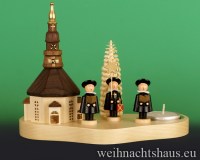 Kerzenleuchter Erzgebirge Kerzenhalter  Seiffen Weihnachten Teelichtleuchter Seiffener Kirche