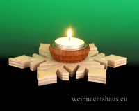 Kerzenleuchter Teelicht Kristall Weihnacht Kerzenhalter aus Holz
