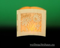 Seiffen Weihnachtshaus -  Teelichtleuchter Motivleuchte 3-seitig Frühlingsblumen - Bild 3