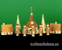 Sternsänger Erzgebirge Holz Kurrende Seiffener Kirche mit Kurrendenfiguren , Seiffen im Erzgebirge 