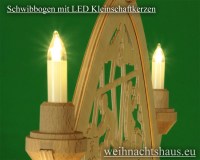 Seiffen Weihnachtshaus - Kleinschaftkerze  LED Filament Lampe E10 für Schwibbögen und Lichterketten - Bild 3