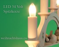 LED 34v für Schwibbogen 34 Volt Schwibbogenkerzen E10 Lampen Spitzkerzen kaufen