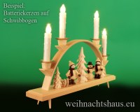 Seiffen Weihnachtshaus - .LED Batteriekerzen 4 Kerzen-Set mit Fernbedienung - Bild 2
