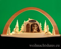 Schwibbogen modern Seiffen Schwibbögen groß LED mit Skihütte Schneemann moderne Schwibbogendeko Lichterbogen Lichterbögen Bogen beleuchtet Fensterbogen Dekobogen