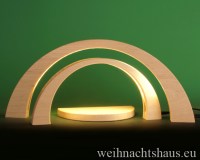 Seiffen Weihnachtshaus - Schwibbogen modern LED ohne Figuren 3 teilig - Bild 1