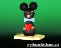 Maus mit Herz aus Holz Holzmaus Holzmaeuse Valentinsmaus Velentinstag Liebesmaus