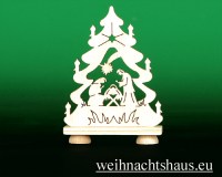 Seiffen Weihnachtshaus - Magnet Erzgebirge Kühlschrankmagnet aus Holz Tanne Geburt - Bild 1