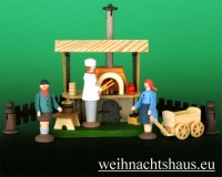 Seiffen Weihnachtshaus - Sommermarkt Grillstand 6 tlg - Bild 1