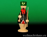Seiffen Weihnachtshaus - <!--12-->Miniräuchermann Bergmann grüner Hut - Bild 1