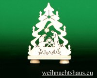 Seiffen Weihnachtshaus - Minilichterbogen  Tanne Christi Geburt 4,5 cm - Bild 1