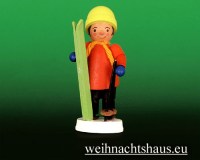 Seiffen Weihnachtshaus - Miniatur 5,5cm Junge Skifahrer - Bild 1