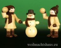 Winterkinder Erzgebirge Winterkind Winter Miniaturen erzgebirgische Figuren  natur Schneeballwerfer Thiel Romy günstig kaufen Seiffen Deutschneudorf Thieles Rommy