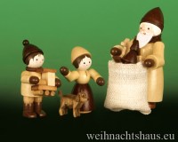 Seiffen Weihnachtshaus - Erzgebirge Winterkinder natur Weihnachtsmann Bescherung - Bild 2