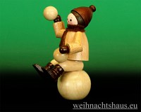 Thiel Erzgebirge Winterfiguren Winterkinder Winterkind auf Schneekugel erzgebirgische Holzfiguren