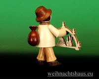 Seiffen Weihnachtshaus - Miniatur natur Schwibbogenhändler - Bild 2