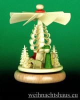 Seiffen Weihnachtshaus - Miniaturpyramide stehend Krippe farbig - Bild 1