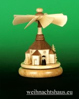 Seiffen Weihnachtshaus - Miniaturpyramide stehend Seiffener Kirche - Bild 1