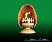 Eisenbahn Mini Lock Nußschale Erzgebirge mit Figuren Nußschalen Figur Miniatur Gernegroß Seiffen Holz Werksverkauf Eisenbahnen Geschenk für Eisenbahnfreunde
