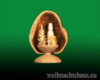 Nußschale mit Figuren Nüsse Nußschalen Figur Miniatur Pilzsammler Gernegroß Seiffen Holz Werksverkauf