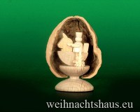 Nußschale Reiterlein Erzgebirge mit Figuren Nußschalen Figur Miniatur Reiter Pferd Nussknacker Gernegroß Seiffen Holz Werksverkauf sale