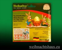 Basteln Ostern Kinder Bastelsatz Erzgebirge  Bastelidee Idee Teelichthalter Osterhasen Hasen selbst basteln Kinderbasteln Bausatz online kaufen