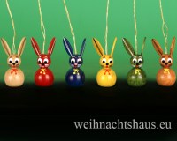 Ostern Hasen zum hängen Oster Erzgebirge Osterhäschen Figuren zum Anhängen für Strauch Osterstrauch Osterstrauß Osterbaumbehang  Hase