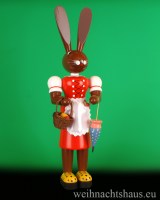 Osterhase gross Erzgebirge Ostern Deko aus Holz Hasen für Osterfest