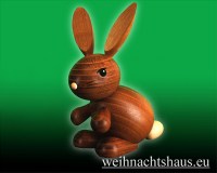 Osterhasen Erzgebirge aus Holz Hoppelhase Ostern Osterdeko Kuhnert dunkel