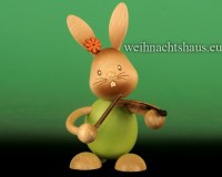  Osterhase Erzgebirge Stupsi  Kuhnert Kuhnerthase Dekohasen Hasendekoration Deko Ostern Ostermusikant mit Geige Neu Hasengeiger Hasematz Ostergeschenk