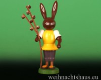 Osterdekoration Osterhasen Erzgebirge Osterhase Weidenkätzchen Holz Holzhäschen Preissler Thomas