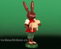 Osterhase Holz Osterhasen Holzosterhasen mit Osterlamm Neuheit Holzosterhasen Erzgebirge Preisslerhase Preißler Thomas